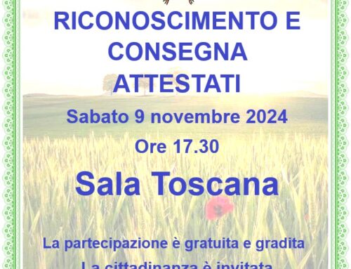 “RICONOSCIMENTO E CONSEGNA ATTESTATI”